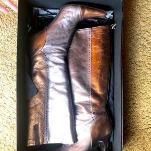 Donald J. Pliner Two Tone Metallic Boots